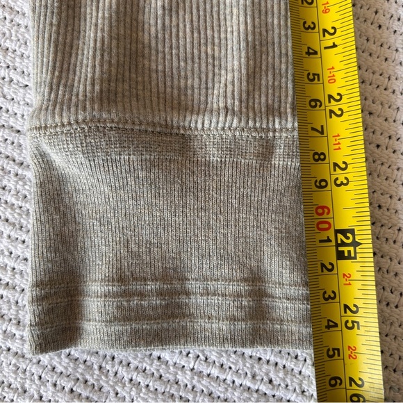 Lauren Ralph Lauren Women's Size XL Ribbed Long Sleeve Henley 1/4 zip oatmeal - Picture 8 of 9